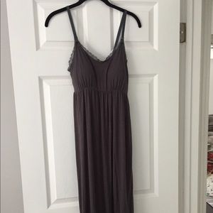 Clip Down Lace Trim Nursing Nightgown Size Small